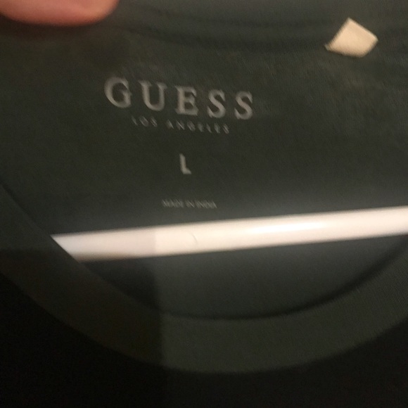 Guess Los Angeles Green and Black Size Large Logo Tee - Picture 4 of 4